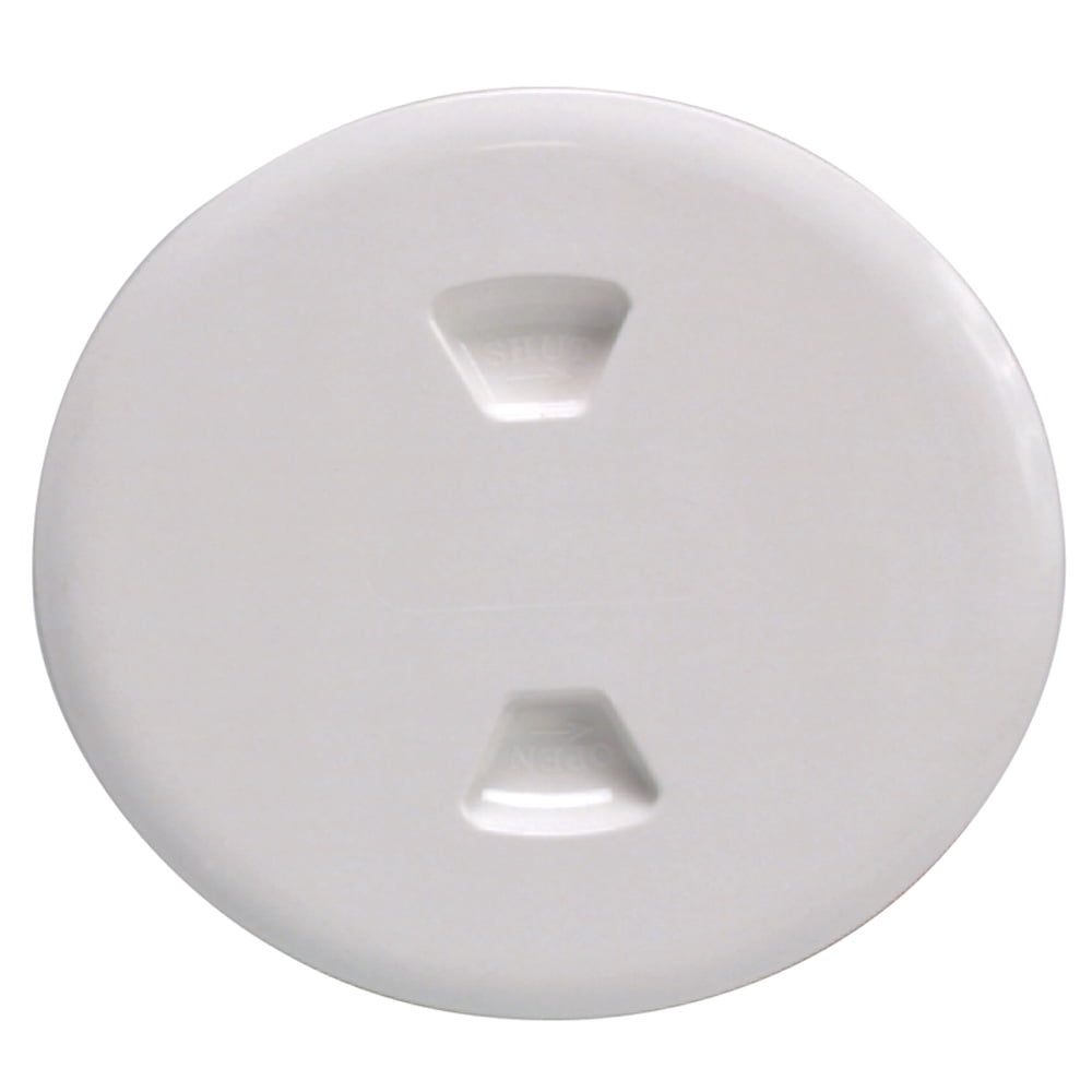 White 5" Twist-Out Deck Plate with Concealed Mounting Fasteners
