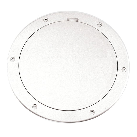 BECKSON 6" SMOOTH CENTER PRY OUT DECK PLATE WHITE 6.5" CUT