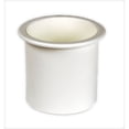 thumbnail image 1 of Beckson GH33-W1-U Standard Series Recessed Drink Holder - 3" Hole Cut x 2-7/8" Depth, White, 1 of 2