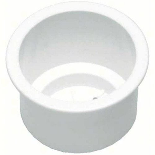 Beckson GH43-W1 Drain Spigot Series Drink Holder - 3-3/4" Hole Cut x 3-1/4" Depth, White