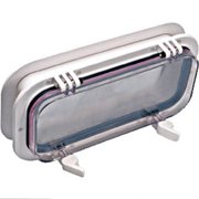 Beckson Marine, 310 Self Drain Opening Port, White Frame, Clear Lens