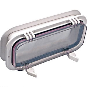 Beckson Marine, 310 Self Drain Opening Port, White Frame, Clear Lens