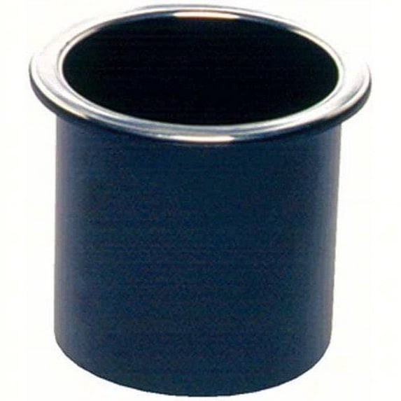 Beckson Marine New Glass Holder Blk W/Chrome Rim, 35-GH33B1C