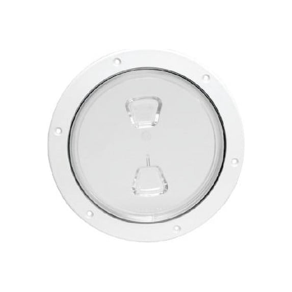 Beckson Marine Nonskid Raised Cabinet Pebble Screw-in Deck Plate 8 In Wht DP82W