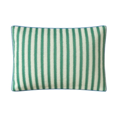 Mainstays by Becky G. & Alejandra Oblong Decorative Pillow, Green Cabana Stripe, 14" x 20"