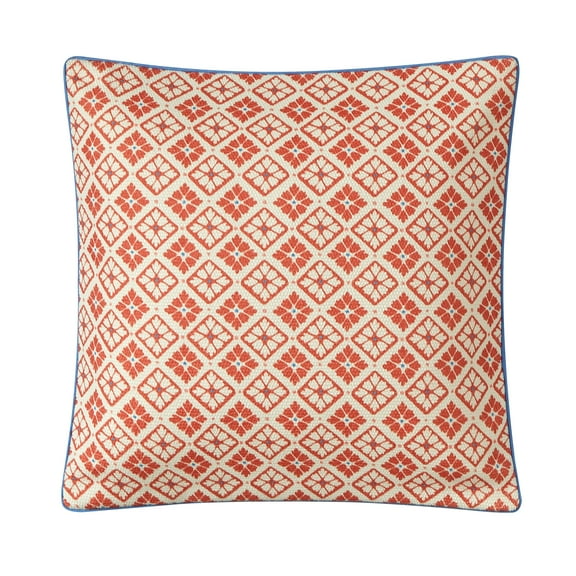 Mainstays by Becky G. & Alejandra Decorative Pillow, Mandarin Tile, 18" x 18"