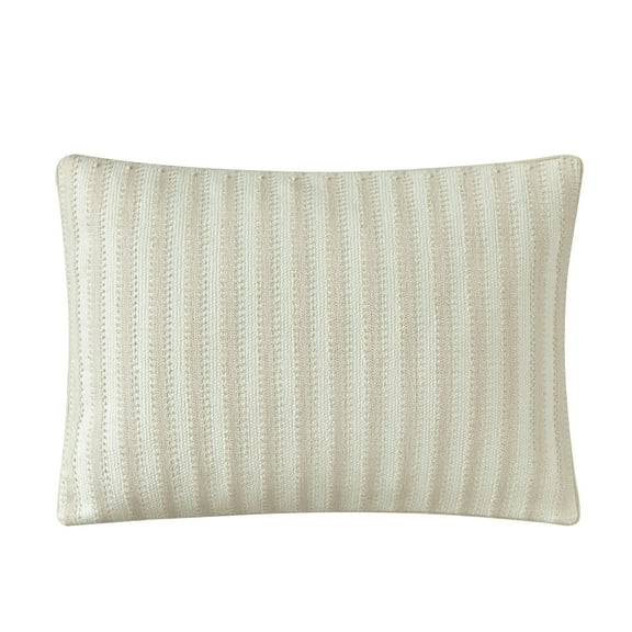 Mainstays by Becky G. & Alejandra Oblong Decorative Pillow, Beige Cabana Stripe, 14" x 20"