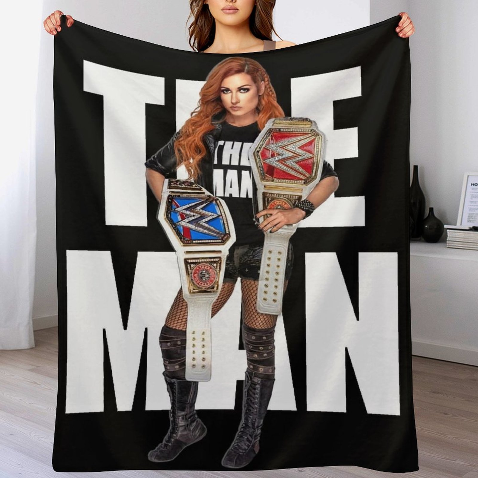 Becky Lynch Blanket, Super Soft Cozy Flannel Throw Blanket Bedding