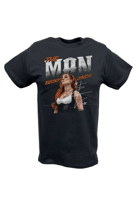Becky Lynch The Man Cartoon Logo T-shirt