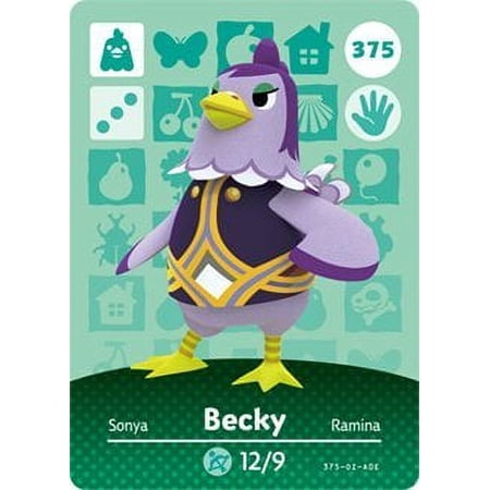 Becky - Nintendo Animal Crossing Happy Home Designer Series 4 Amiibo Card - 375
