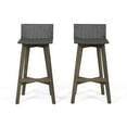 thumbnail image 1 of Becky Outdoor Acacia Wood & Wicker Barstools (Set of 2), 1 of 7
