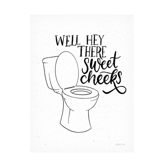 Becky Thorns 'Bathroom Puns III' Canvas Art