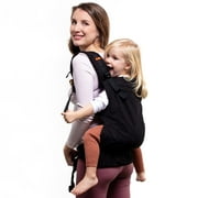 Beco Baby Carrier Toddler Carrier with Extra Wide Seat, 100% Cotton Backpack Style and Front-Carry, Lightweight & Breathable Child Carrier, Toddler Sling Carrier lbs (Metro Black)