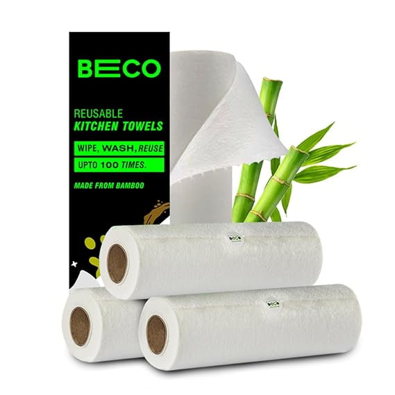 Beco Reusable Kitchen Towel Roll-8000 Times Washable| PACK OF 4