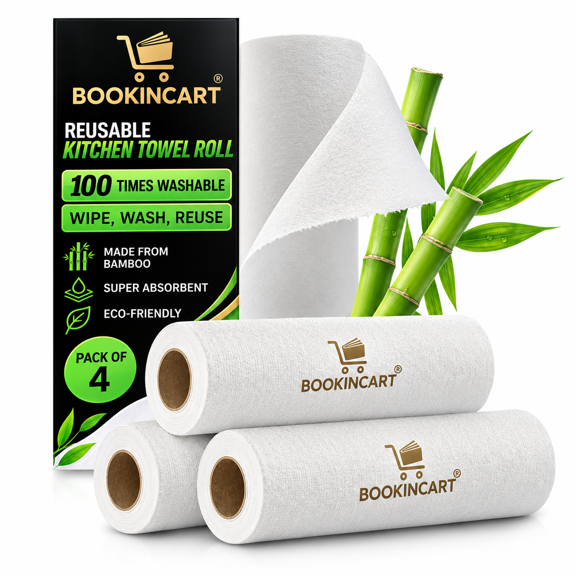 Beco Reusable Kitchen Towel Roll-8000 Times Washable| PACK OF 4