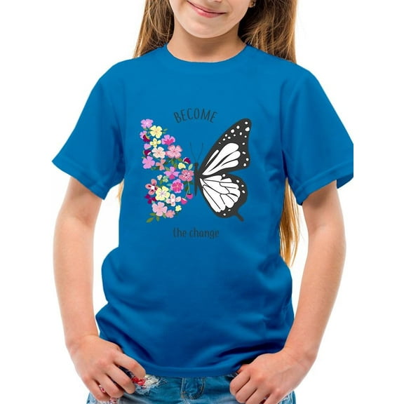 Become The Change Butterfly. T-Shirt Juniors -Image by Shutterstock,  x-Small