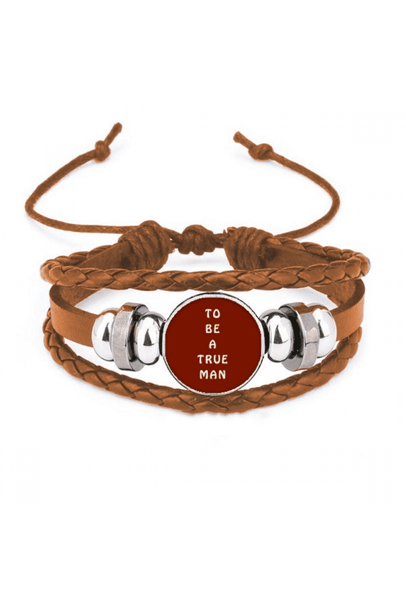 Become True Man Love Future Bracelet Wristband Leather Jewelry Ornament