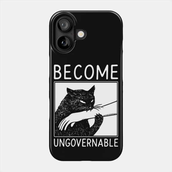 Become Ungovernable Black Cat Funny Meme Case for Apple iPhone 11 to 17