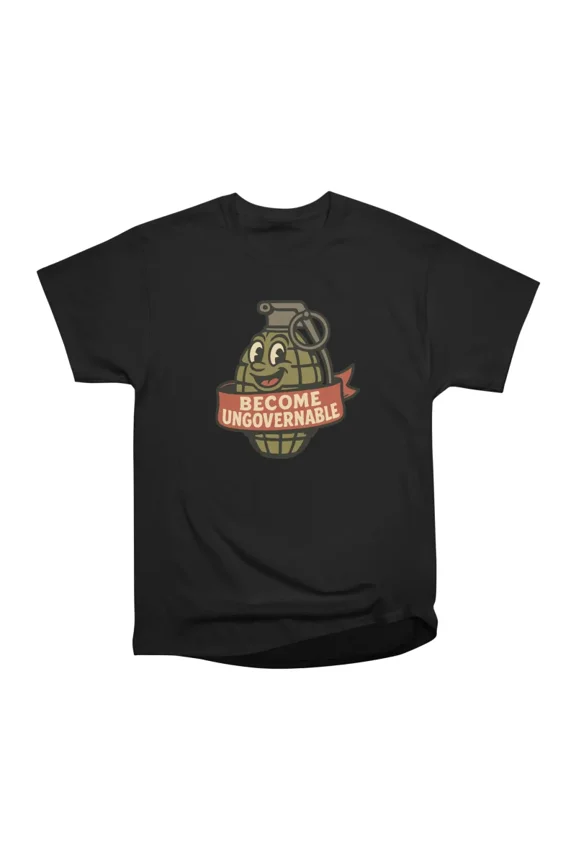 Become Ungovernable Retro Grenade T-Shirt Tee Gift For Him Merch For Her Apparel For Frien