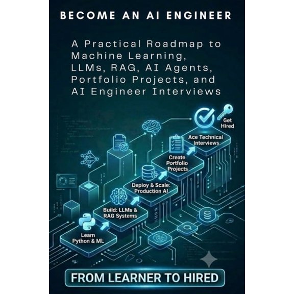 Become an AI Engineer: A Practical Roadmap to Machine Learning, LLMs, RAG, AI Agents, Portfolio Projects, and AI Enginee, (Paperback)