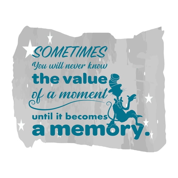 Until It Becomes A Memory Never Know Value Of Moment Inspiring Quote Design Wall Art Sticker Designs Vinyl Stickers For Home House Walls Rooms Windows Bedroom Decoration Size (12x12 inch)