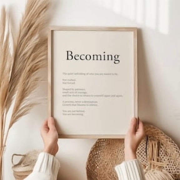 Becoming Definition Minimalist Poster, Poster Home Decor, Poster Only
