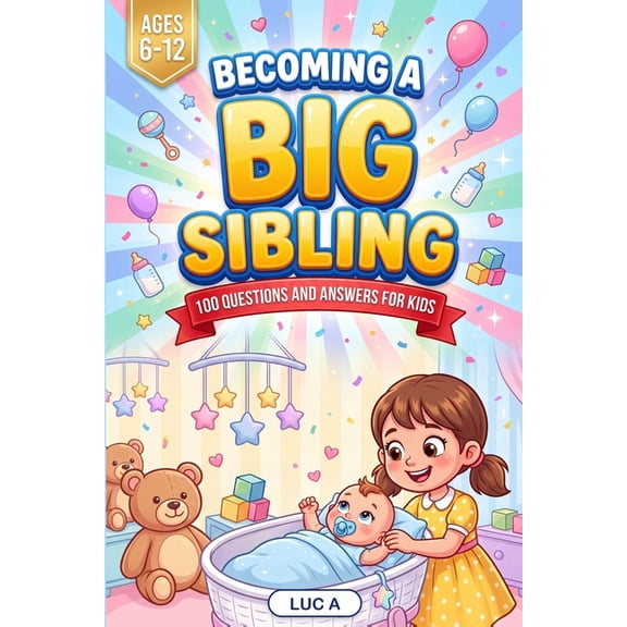 Becoming a Big Sibling: 100 Questions and Answers for Kids: An Illustrated Guide for Big Brothers and Big Sisters Gettin, (Paperback)