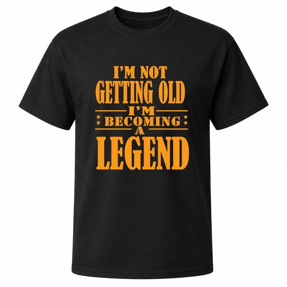 Becoming a Legend Funny Aging Graphic T-Shirt, Unisex Classic Fit, Cotton-Rich 180 GSM, Front Print