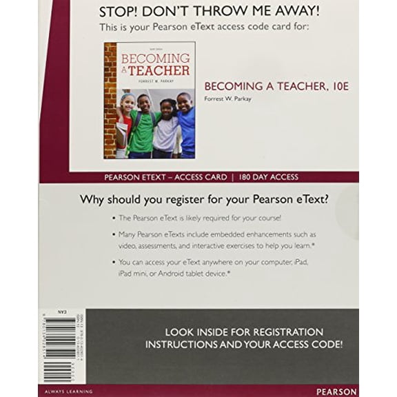 Pre-Owned Becoming a Teacher, Enhanced Pearson eText -- Access Card Paperback