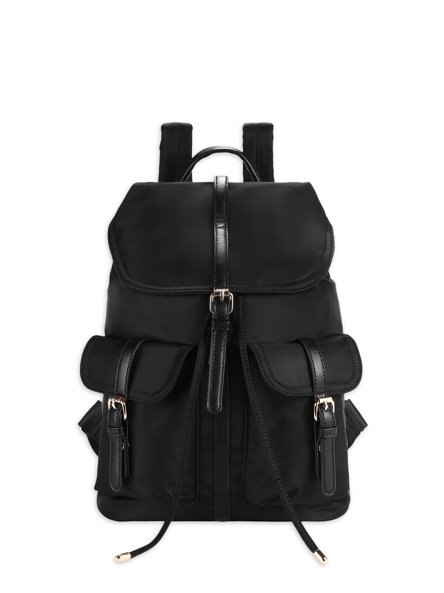 Black drawstring 2025 backpack women's