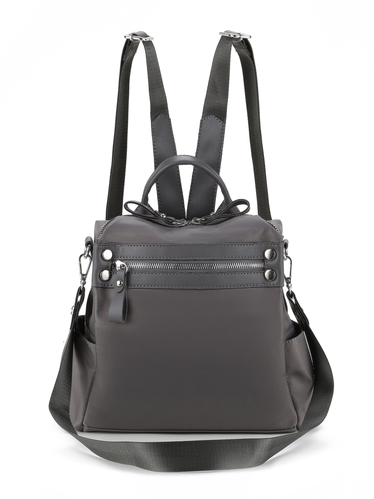 Becool Women's Nylon Gray Backpack