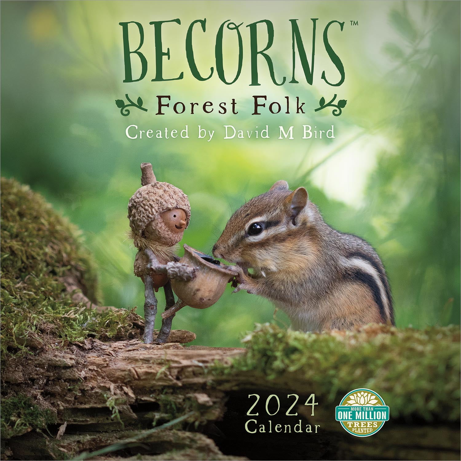 Becorns 2024 Wall Calendar Forest Folk By David M Bird 12 X 24 
