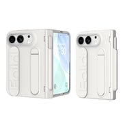 Becova Case for iPhone Duo with Screen Protection, Built-in Kickstand Shock-Absorbent Protective Shell Non-Slip Rugged Heavy Duty Durable Cover Case for iPhone Duo, White
