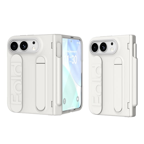 Becova Case for iPhone Duo with Screen Protection, Built-in Kickstand Shock-Absorbent Protective Shell Non-Slip Rugged Heavy Duty Durable Cover Case for iPhone Duo, White
