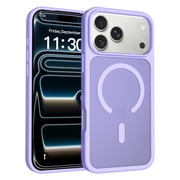 Becova Magnetic Case for Apple iPhone 18 Pro Max, Matte Cover Compatible with Magsafe Shock Resistant Heavy Duty Protective Bumper PC TPU Phone Case for Women Men, Purple