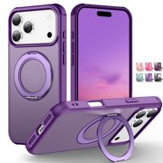 Becova Magnetic Case for iPhone 18 Pro Max, with 360  Rotatable Kickstand, Compatible with MagSafe, TPU Shockproof Bumper & Hard Back Slim Lightweight Stand Phone Heavy Duty Protective Cover, Purple