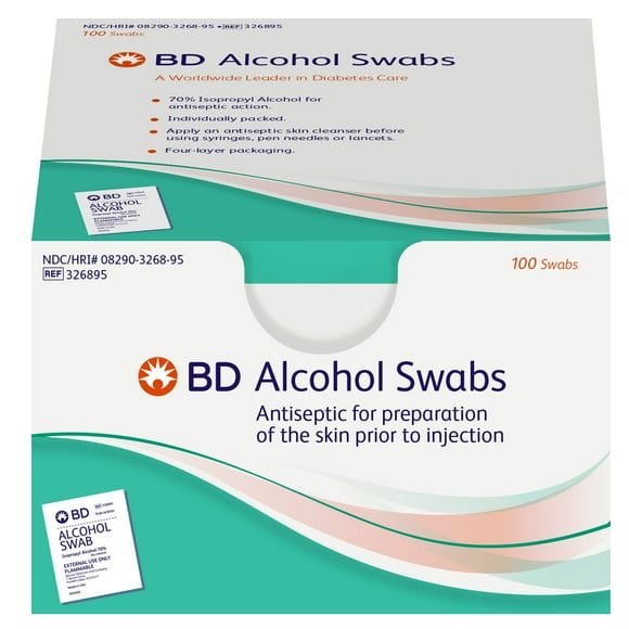 Becton Dickinson Alcohol Swabs 100 Count