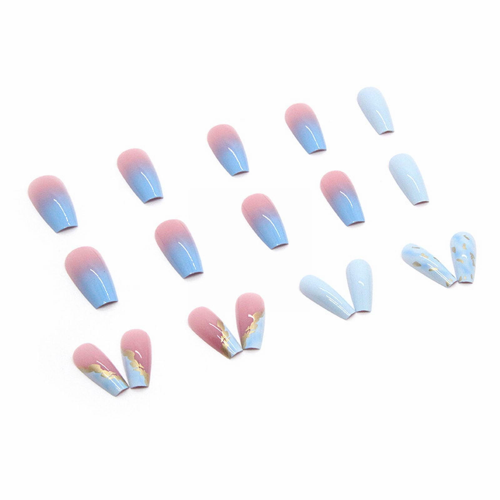 Bed in A Bag 7 Piece Coffin Nails 500pcs Half Cover Acrylic Nails on