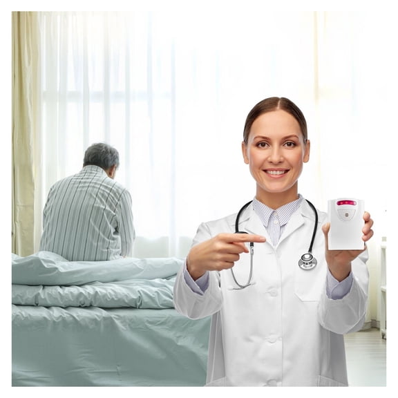 Bed Alarm System for Elderly, Wireless Bed Sensor Pad with Pager - Fall Prevention for Home, Hospital & Rehab - 14x30 Inch, 300ft Range