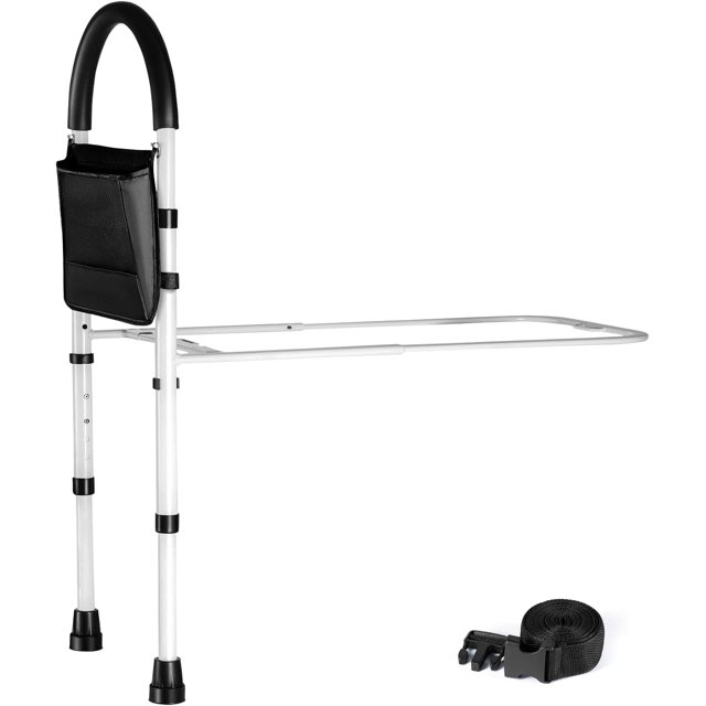Bed Assist Rail Black and White Bed Rails for Seniors with Adjustable