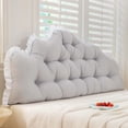 thumbnail image 1 of Bed Backrest Cushion Headboard Support Pillow Reading Rest Lumbar Cushion for Bedroom Sofa Home Relaxation Reading Nook, 1 of 6