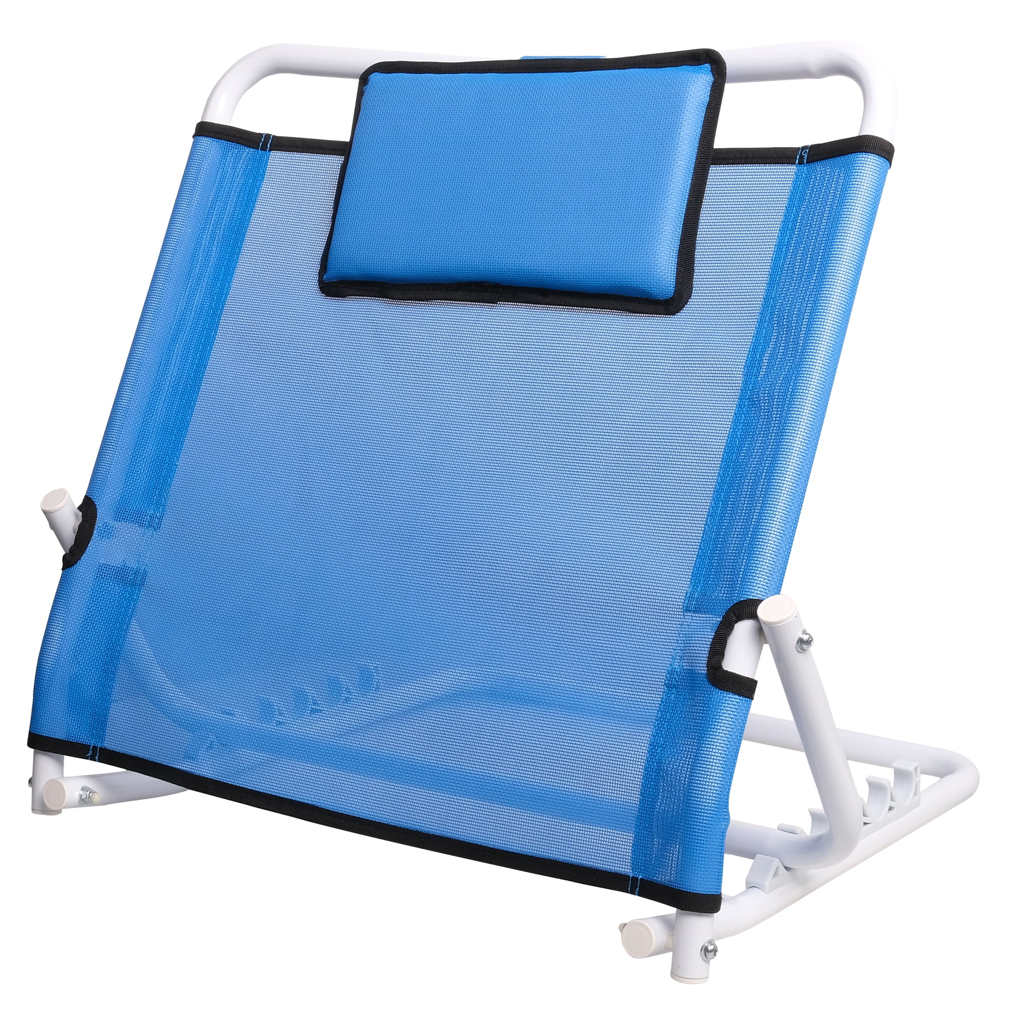 Kelendle Breathable Bed Backrest Adjustable Sit-up Backrest Folding Chair  Neck Lumbar Back Support with Head Pillow Free Standing Headrest Backrest