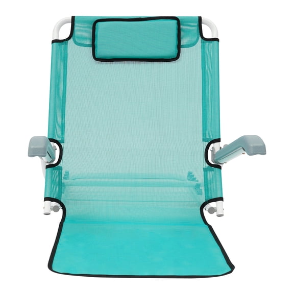 Bed Backrest Support, Folding Bed Backrest with Armrests & Cushion, 5-Position Adjustable 20-75°, Adjustable Headrest, for Bedroom Chair