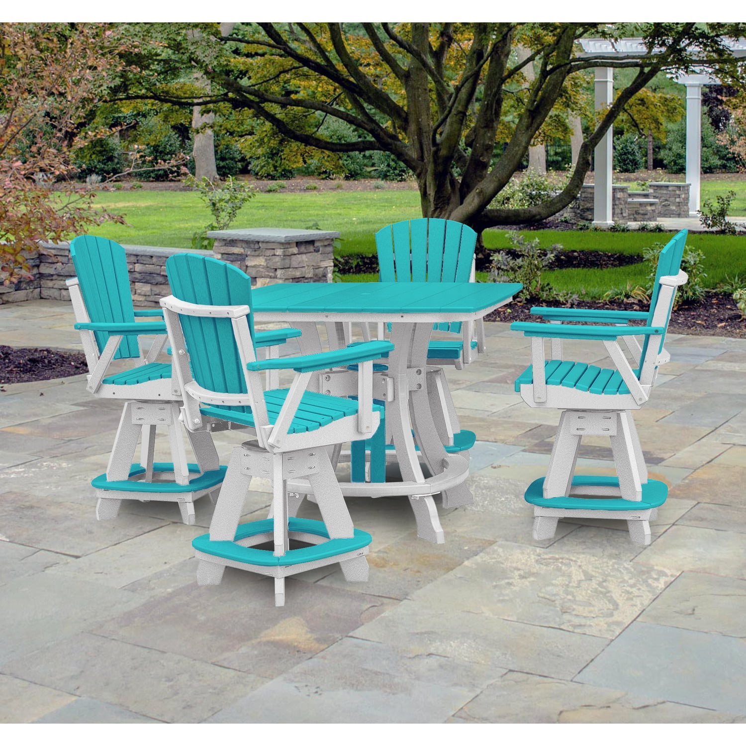 Bed Bath Beyond Piece Outdoor Resin Dining Table Set, Aruba - Technical View
