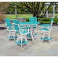 thumbnail image 1 of Bed Bath & Beyond 5 Piece Outdoor Resin Dining Table Set, Aruba Blue on White, 1 of 8