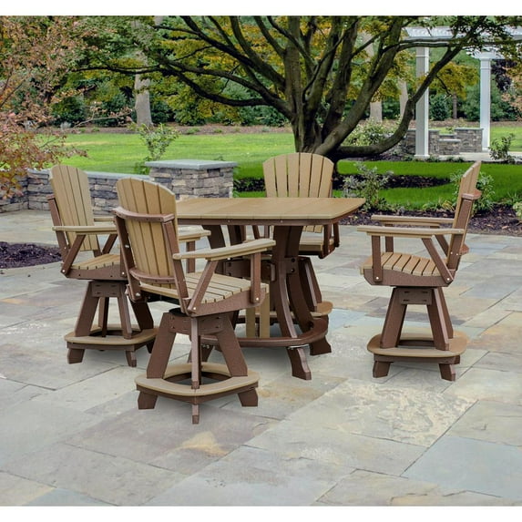 Bed Bath & Beyond 5-Piece Square Counter-Height Dining Set Brown Base