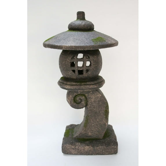 23.5" Stone Multi Purpose Pagoda Lantern with Magnetic Door