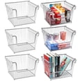 thumbnail image 1 of Bed Bath & Beyond Metal Storage Basket, Stackable, Set of 6, 1 of 5