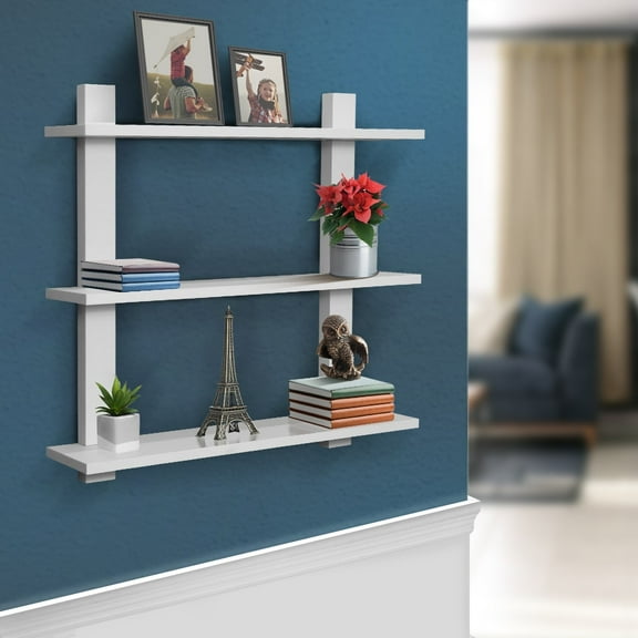 Bed Bath & Beyond Sorbus Modern 6 x 23.62 5-Tier White MDF Floating Shelves