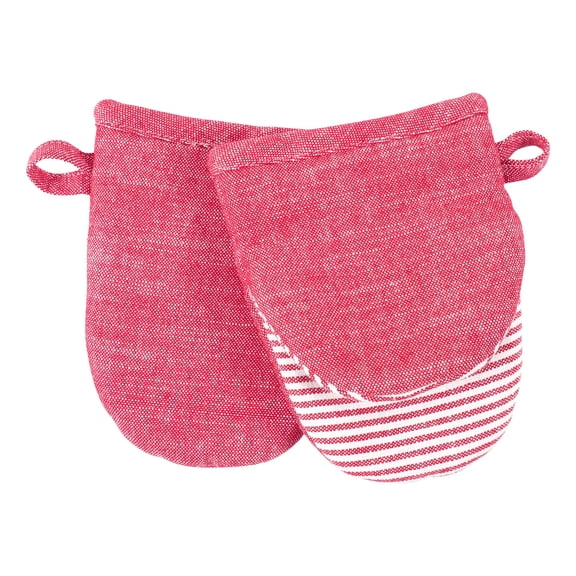 Bed Bath and Beyond Our Table Mini Oven Mitts - Set of 2 - 7.5" L x 5.5" W Red